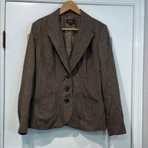 Merona Women's Brown 3-Button Blazer Size 14